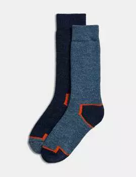 2 пары носков Freshfeet Heavyweight Work Socks Marks & Spencer, темно-синий