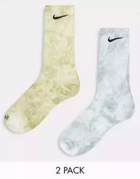2 пары носков Nike с эффектом тай-дай
