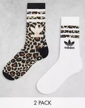 2 пары носков с леопардовым принтом adidas Originals