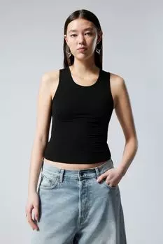 2 пары облегающих топов на бретелях Weekday, черный