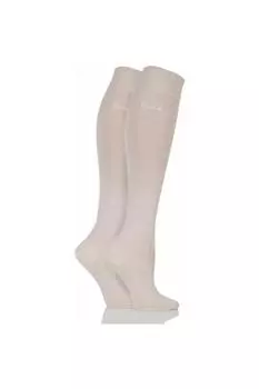 2 пары однотонных бамбуковых гольфов ELLE, бежевый