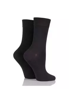 2 пары простых носков из бамбукового волокна ELLE, коричневый