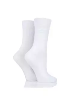 2 пары простых носков из бамбукового волокна ELLE, белый