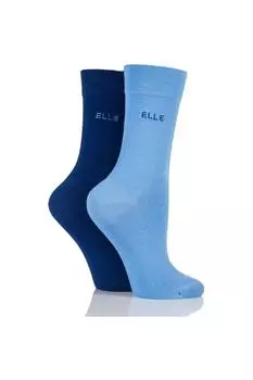 2 пары простых носков из бамбукового волокна ELLE, синий