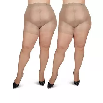 2 пары пышных бодрящих колготок Ct MeMoi, цвет City Beige