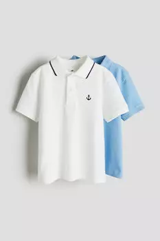 2 пары рубашек-поло H&M, белый