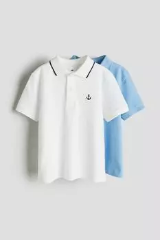 2 пары рубашек-поло H&M, белый