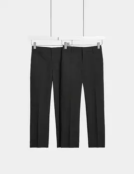 2 пары школьных брюк стандартного кроя для мальчиков (2–18 лет) Marks & Spencer