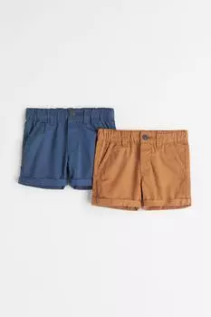 2 пары шорт чинос H&amp;M, светло-коричневый/синий
