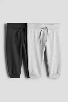 2 пары спортивных штанов H&M, черный