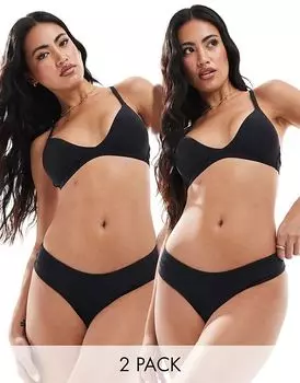 2 пары стрингов черного цвета Dorina