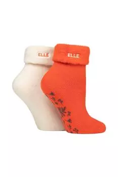 2 пары термоносков и тапочек ELLE, оранжевый