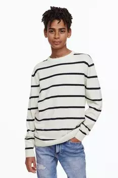 2 пары тонкого свитера H&amp;M, темно-синий/полосатый