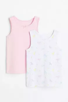 2 пары топов-жилетов H&M, розовый