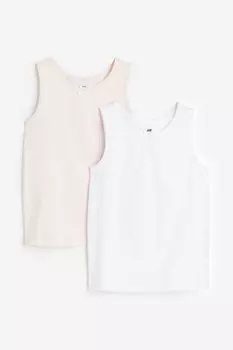 2 пары топов-жилетов H&M, розовый