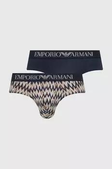 2 пары трусов Emporio Armani Underwear, темно-синий