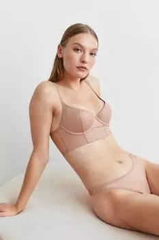 2 пары трусов-стрингов H&amp;M, бежевый