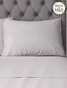 2 пары удобных прохладных наволочек из лиоцелла Marks & Spencer, светло-серый
