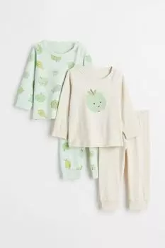 2 пижамы H&amp;M, натуральный белый/фруктовый
