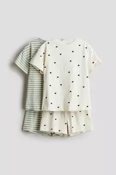 2 пижамы из хлопка H&M, мультиколор