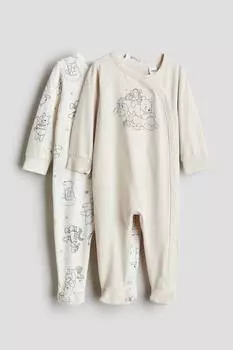 2 пижамы с ножками H&M, мультиколор