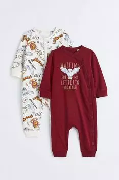 2 пижамы с принтом H&amp;M, темно-красный/гарри поттер