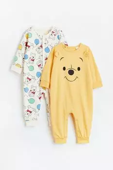 2 пижамы с принтом H&amp;M, желтый/винни-пух