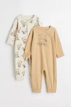 2 пижамы с принтом H&amp;M, желтый/винни-пух