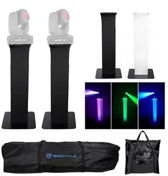 2) Подставки для тотемов + черные + белые сетки для (2) прожекторов Chauvet Rogue RX2 Beam Lights Rockville (2) RTP32B Rogue RX2 Beam
