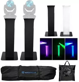 2 подставки для тотемов + черные + белые сетки для 2 светодиодных ламп Chauvet Intimidator Beam 350 Rockville (2) RTP32B Beam LED 350