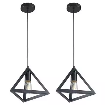 2 подвесных светильника в форме клетки VT-7141 etc-shop, черный