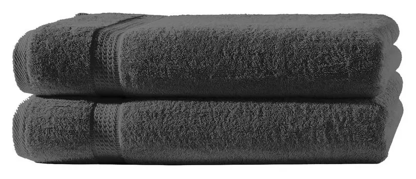 2 полотенца банные 70х140 см Бордо One-Home, серый