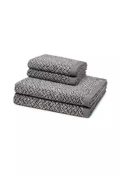 2 полотенца для рук и 2 полотенца для душа - в наборе Brooklyn елочка MoVe