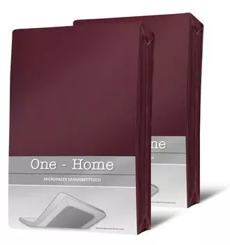 2 простыни бордового цвета 90x200 см - комплект простыней из микрофибры 100x200 см One-Home, бордовый