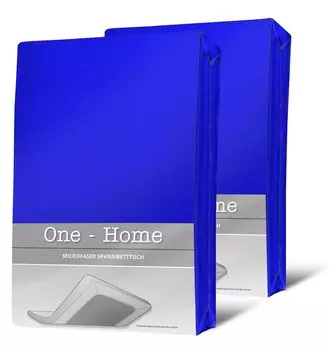 2 простыни королевского синего цвета 180x200 см - комплект простыней из микрофибры 200x200 см One-Home, синий