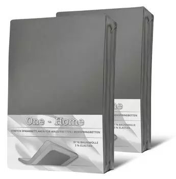 2 простыни размером 140–160 см x 200–220 см, серый эластан, пружинная кровать, водяная кровать One-Home