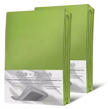 2 простыни размером 180x200–200x220 см, эластан зеленого цвета, пружинная кровать, водяная кровать One-Home, зеленый