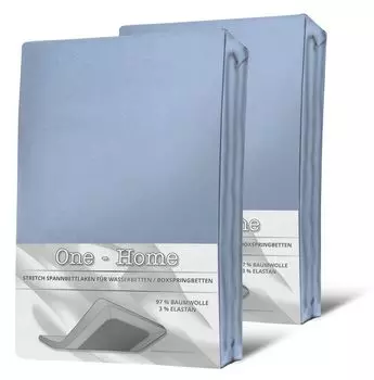 2 простыни размером 180x200–200x220 см, голубой эластан, пружинная кровать, водяная кровать One-Home, светло-синий