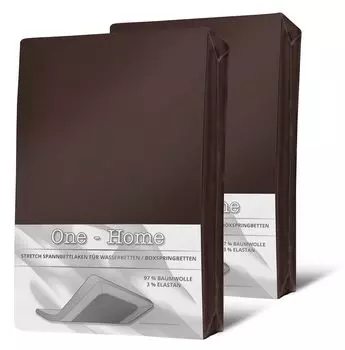 2 простыни размером 180x200–200x220 см, коричневый эластан, пружинная кровать, водяная кровать One-Home