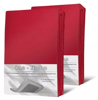 2 простыни размером 180x200–200x220 см, красный эластан, пружинная кровать, водяная кровать One-Home
