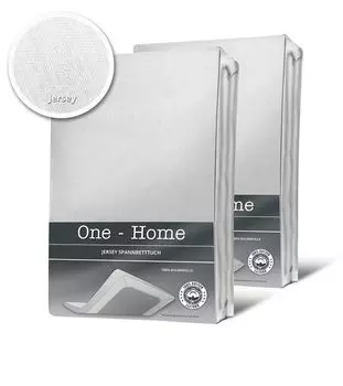 2 простыни с родниковой водой, белый комплект 180x200 см - комплект из джерси 200x220 см One-Home