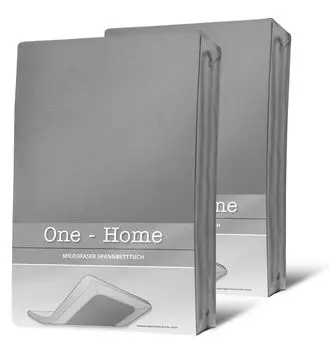2 простыни серого цвета 180x200 см - комплект простыней из микрофибры 200x200 см One-Home, серый