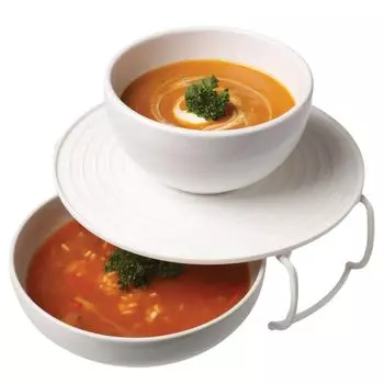 2 противня HOT MATE - VENTEO - Противень/полка/крышка - Нагревание двух тарелок одновременно - Многофункциональный противень для микроволновой печи - Легко чистить No Name