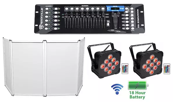 Аккумуляторная беспроводная батарея 2 Rockville Best PAR 60