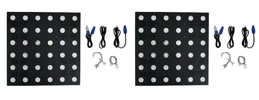 (2) Rockville STAGE MATRIX 36 RGB 6x6 Tri-Colored Matrix Blinder Lights DJ/Stage (2) STAGE MATRIX 36 RGB