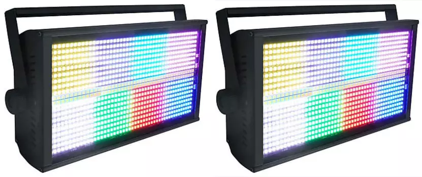 (2) Rockville STAGE PANEL 864 LED RGB Pro Stage Wash Lights+Strobe+Matrix Combo (2) STAGE PANEL 864
