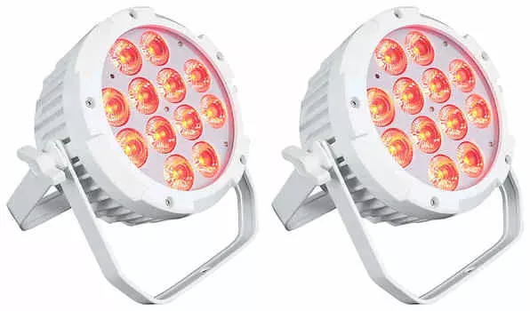 (2) Rockville WET PAR PRO Белые светильники для умывальников для помещений и улицы Сцена ресторана (2) WET PAR PRO WHITE