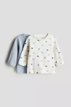 2 рубашки с длинным рукавом H&M, мультиколор