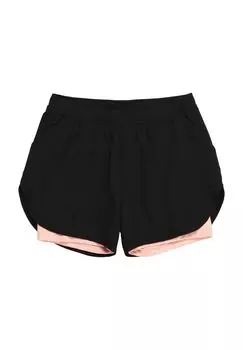 2 Шорты для тренировки Intake, многослойные, детские Manguun, черный