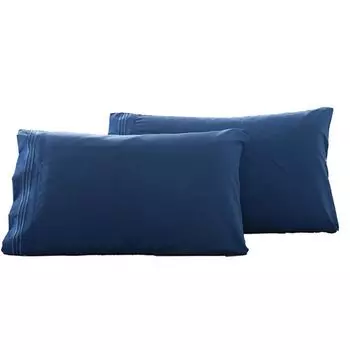 2 шт. King Queen стильные однотонные наволочки с поршнем для украшения спальни-темно-синий Queen Stuttg